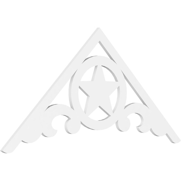Ekena Millwork Pitch Austin Architectural Grade PVC Gable Pediment, 72"W x 33"H x 1"P (11/12) GPP072X033X100AUS - main
